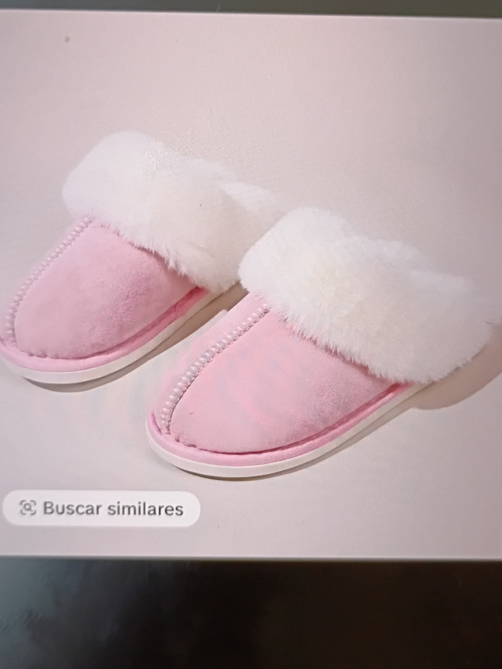 & Other Stories Pink Slip-On Faux-Fur Cuff Slippers
